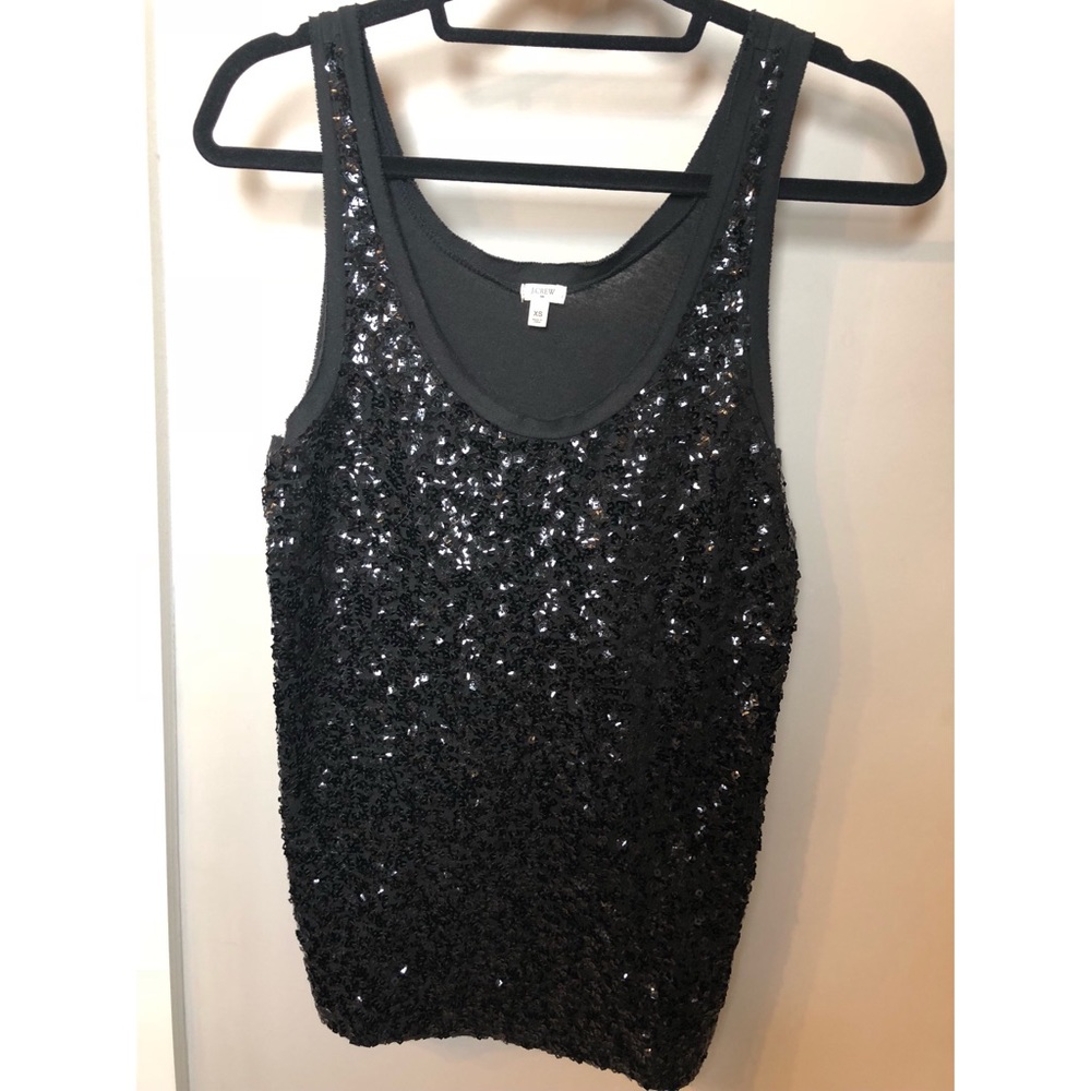 J.Crew black sequin tank